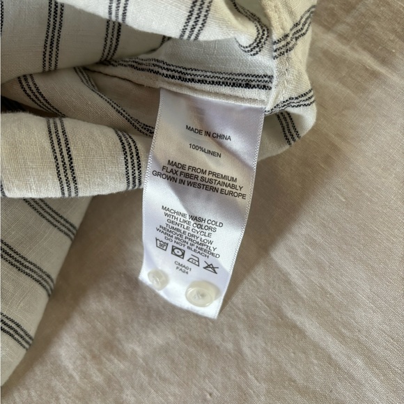 Striped Linen Button Down - Picture 4 of 7